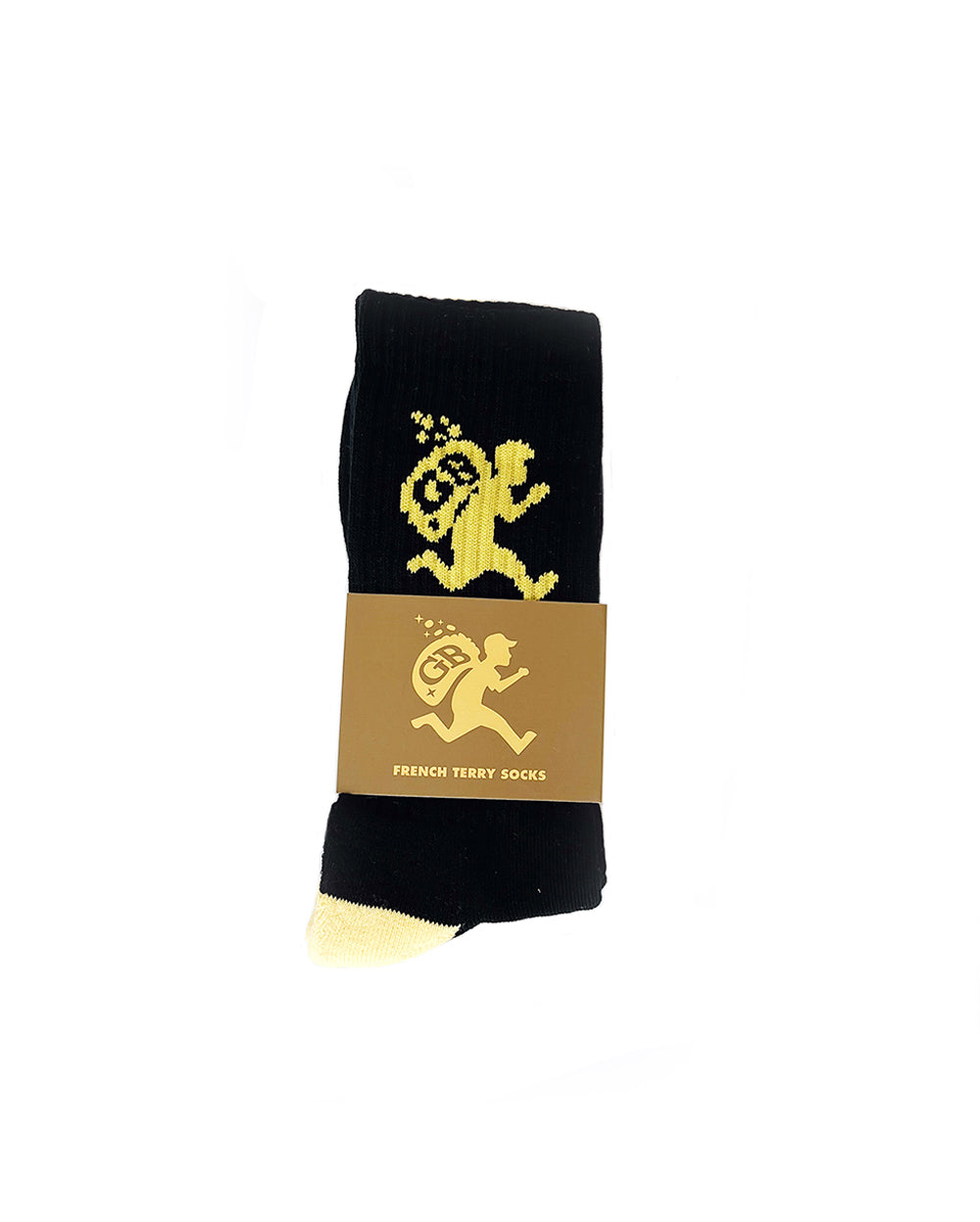 6. FRENCH TERRY SOCK - BLACK/GOLD