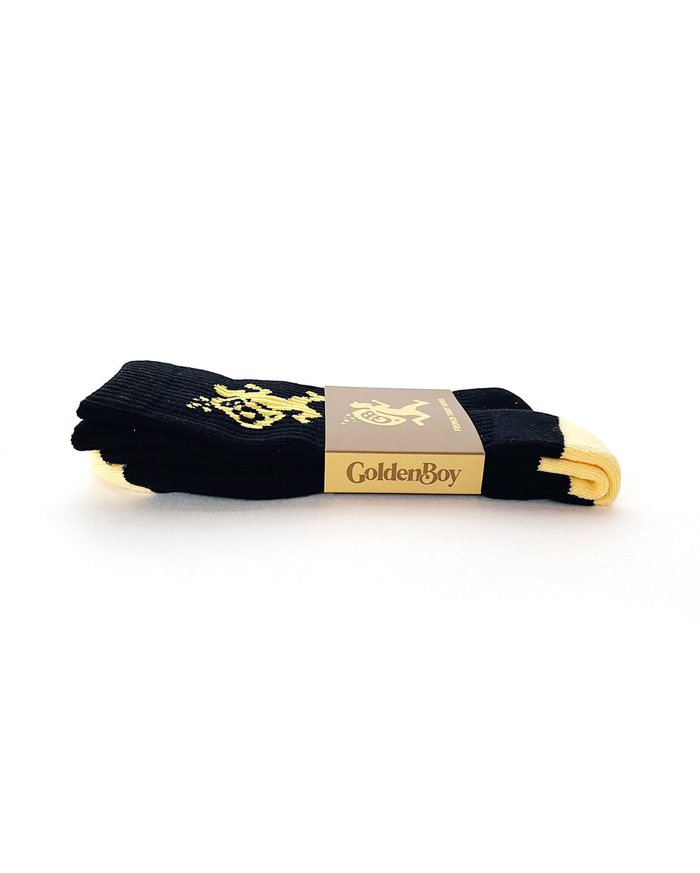 6. FRENCH TERRY SOCK - BLACK/GOLD