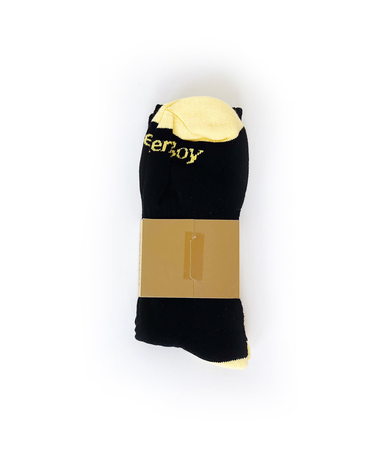 6. FRENCH TERRY SOCK - BLACK/GOLD