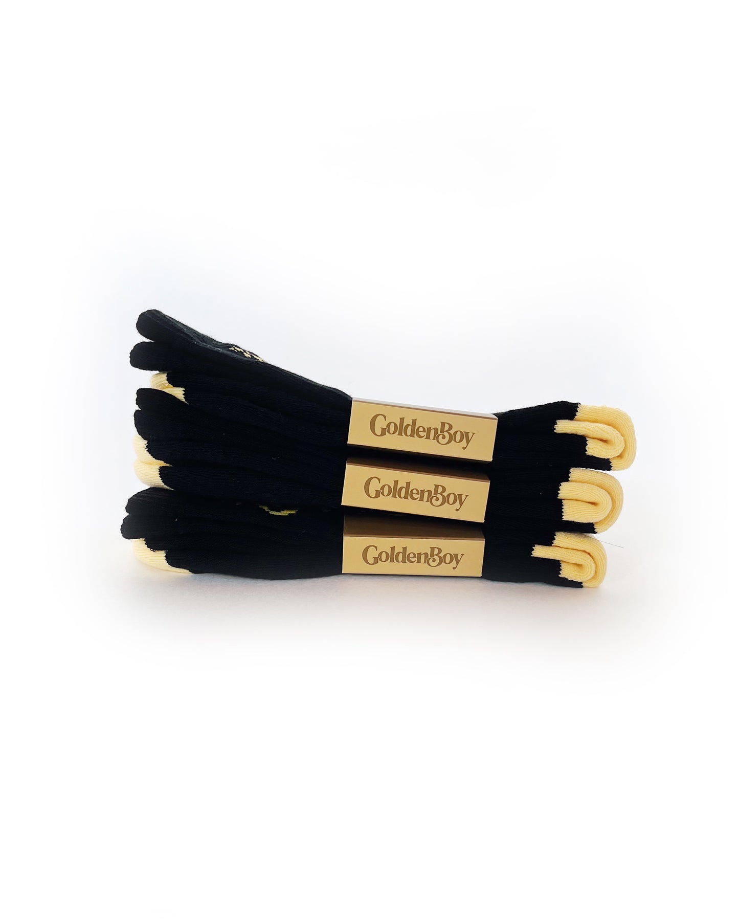 6. FRENCH TERRY SOCK - BLACK/GOLD