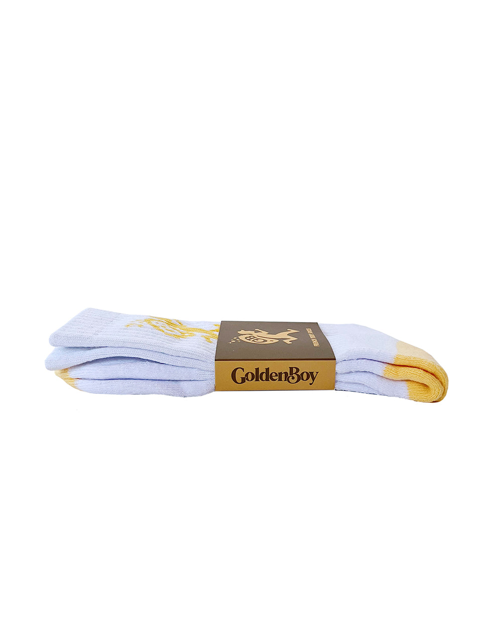 5. FRENCH TERRY SOCK - WHITE/GOLD