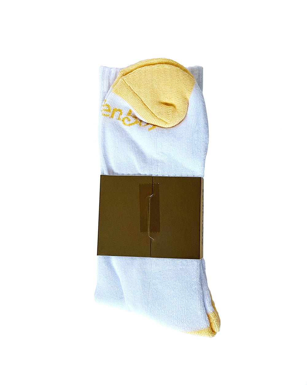 5. FRENCH TERRY SOCK - WHITE/GOLD