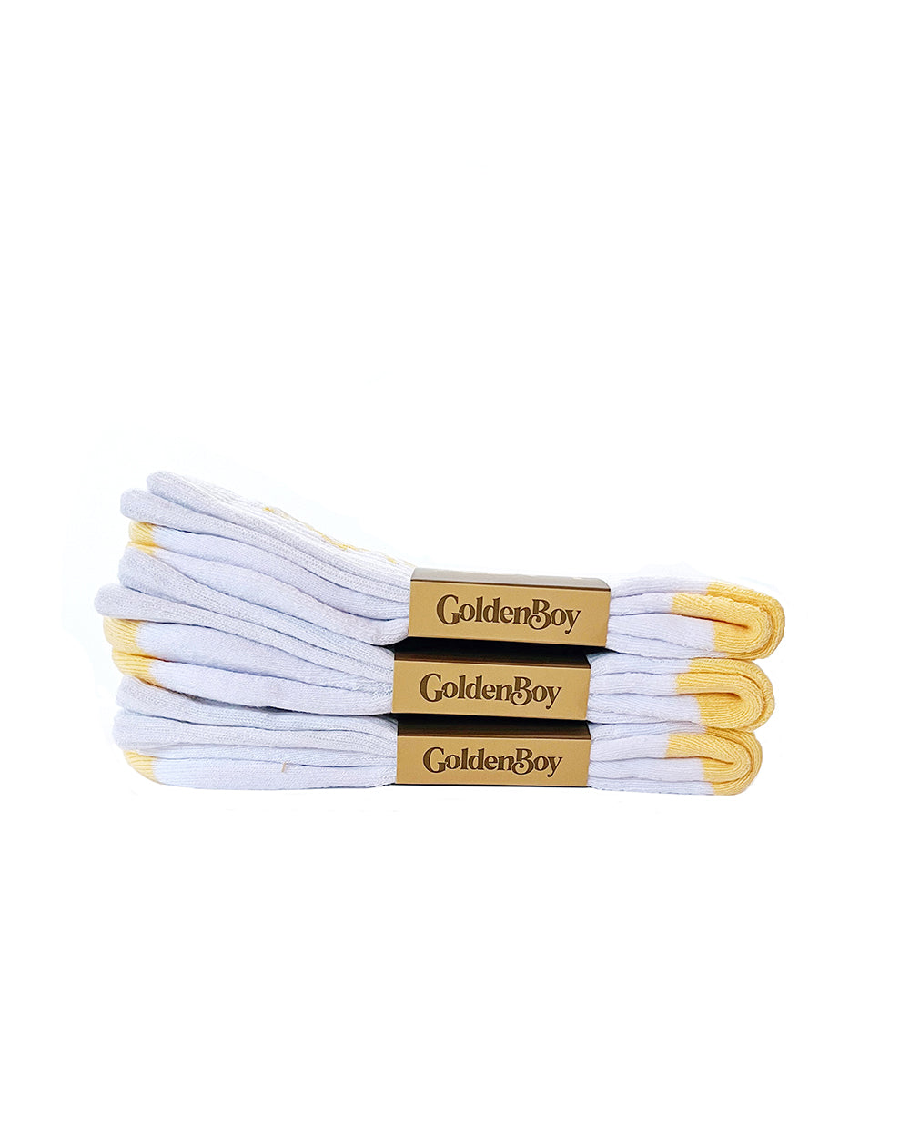 5. FRENCH TERRY SOCK - WHITE/GOLD