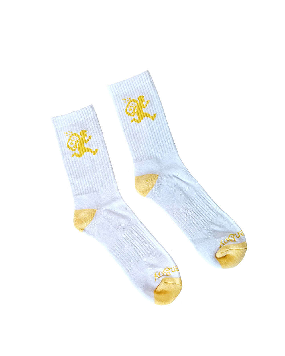 5. FRENCH TERRY SOCK - WHITE/GOLD