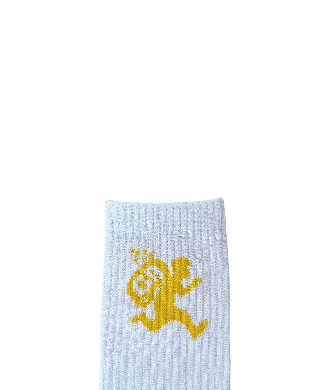 5. FRENCH TERRY SOCK - WHITE/GOLD